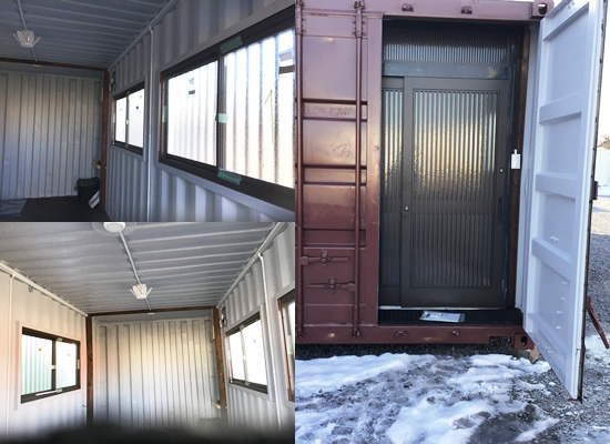 コンテナハウスの加工写真