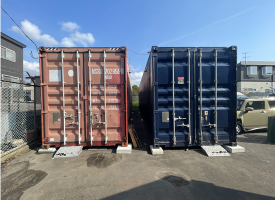函館市万代町から函館市昭和へ40ftコンテナを移設した写真1