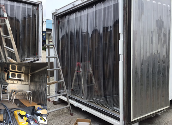 冷凍機取付の写真1